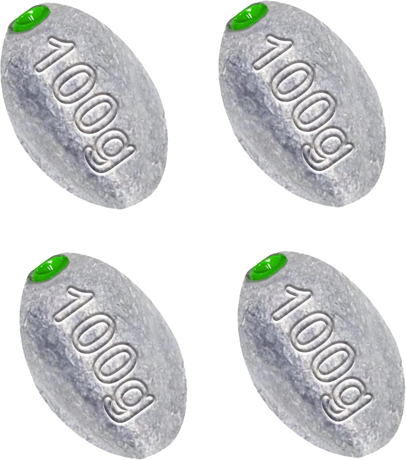 TKHDBF Egg Sinkers Bullet Fishing Weights Oval Shaped with Plastic Core Slip Sinkers for Catfish Fishing Casting Saltwater and Freshwater 1/5oz to 2oz - Image 1